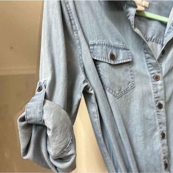 Banana Republic denim dress with tie waist. Size 12 - Picture 6 of 8